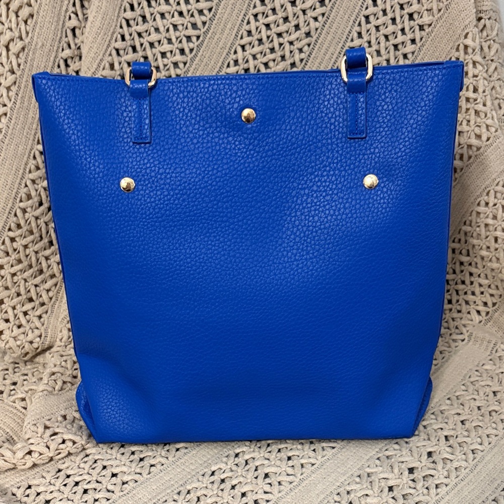Montana West Vibrant Blue Tote Bag with Detachable Zippered Pouch - Picture 3 of 14